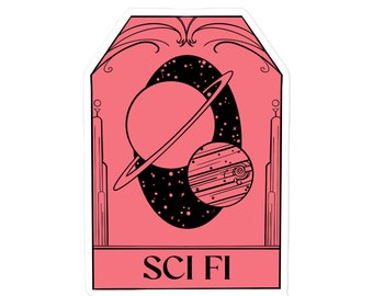 Pegatina del Tarot del lector Ciencia ficción
