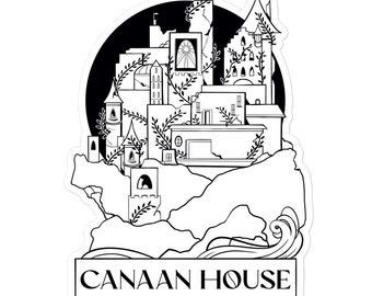 Pegatina de la casa en el mar