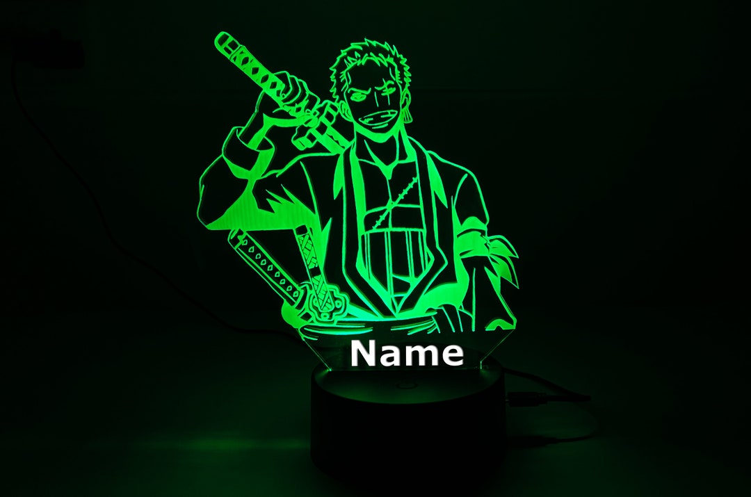 Personalised One Piece Anime Night Light Zoro One Piece Anime Gift