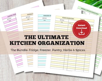 Printable Kitchen Inventory | Food List Tracker (PDF Download)