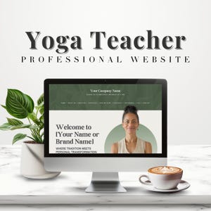 Canva Website Template for Yoga Teachers: Editable Business Website