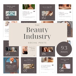 Beauty Business Instagram Post Templates: Editable Canva Designs (Digital Download)