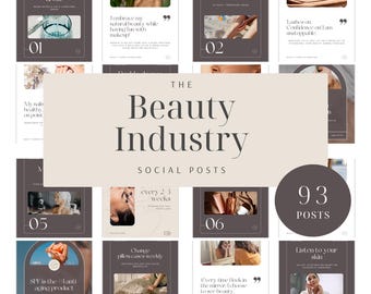 Beauty Business Instagram Post Templates: Editable Canva Designs (Digital Download)