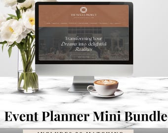 Event Planner Business Bundle: Canva Website & Social Media Templates (Digital Download)