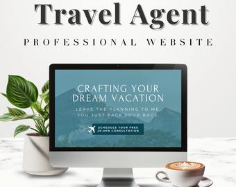 Canva Website Template for Travel Agents: Editable Business Website