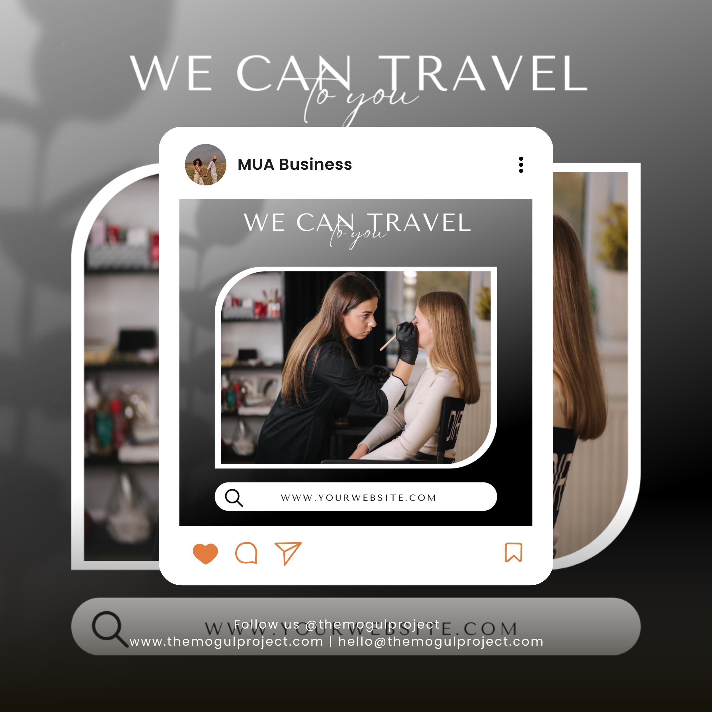 Makeup Artist Instagram Templates | MUA Social Media Posts | Editable ...