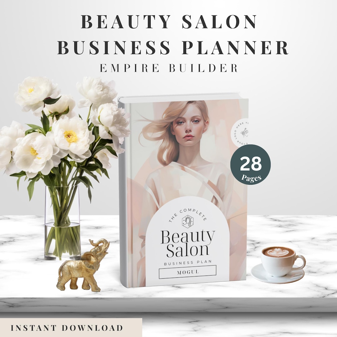 Beauty Salon Business Plan Template | Editable Canva Planner for Salon ...