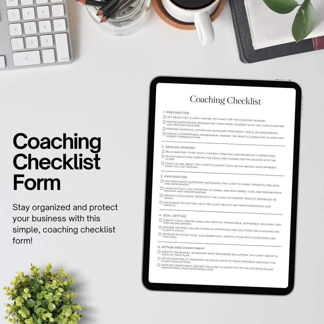Posture Coaching Checklist.pdf Personal Coach Checklist Form Template | Editable Business Agreement ...