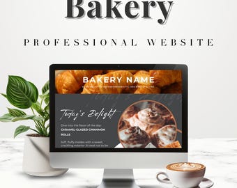 Bakery Website Template: Editable Canva Business Website