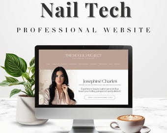 Modèle de site Web Canva pour les professionnels des ongles : site Web de salon modifiable