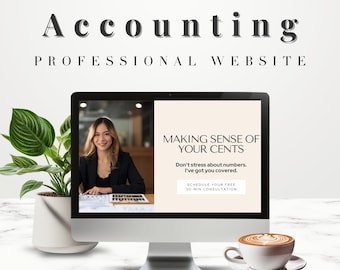 Canva Website Template: Accounting, Bookkeeper, CPA (Editable)