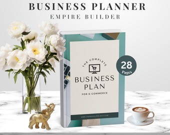 E-Commerce Business Plan Template | Editable Canva Planner for Online Store Owners
