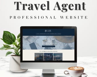 Canva Website Template for Travel Agents: Modern Layout (Digital Download)