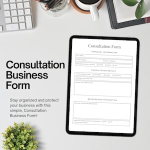 Consultation Business Form Template | Editable Business Agreement PDF | Instant Canva Download