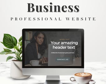Canva-websitesjabloon: bewerkbaar zakelijk websiteontwerp (direct downloaden)