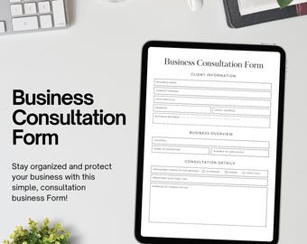 Business Consultation Form Template | Editable Business Agreement PDF | Instant Canva Download