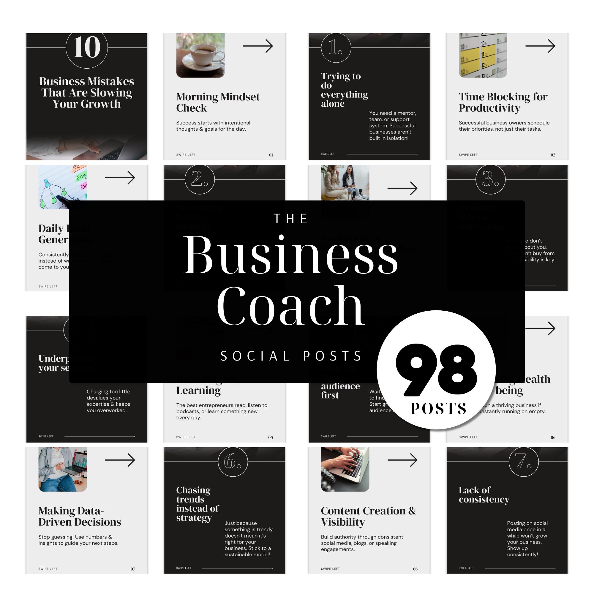 Business Coach Instagram Templates | Coaching Social Media Posts ...
