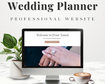 Canva Website Template: Editable Wedding Planner Business Website