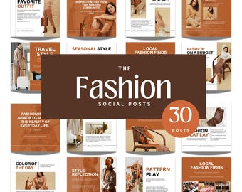 Fashion Business Instagram Templates | Clothing Brand Social Media Posts | Editable Canva Templates