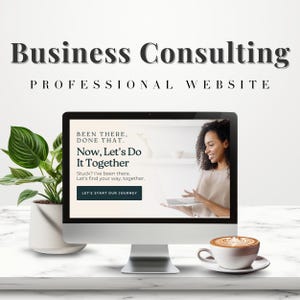 Modello di sito Web Canva per consulenti aziendali / Sito Web modificabile per coach, strateghi ed esperti