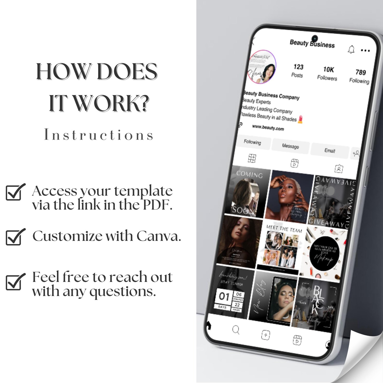 Makeup Artist Instagram Templates | MUA Social Media Posts | Editable ...