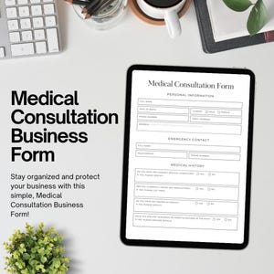 Medical Consultation Form Template | Editable Business Agreement PDF | Instant Canva Download