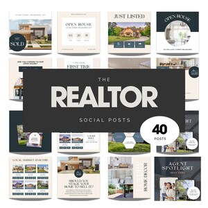 Realtor Instagram Templates | Real Estate Social Media Posts | Editable Canva Templates