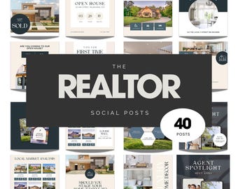 Realtor Instagram Templates | Real Estate Social Media Posts | Editable Canva Templates