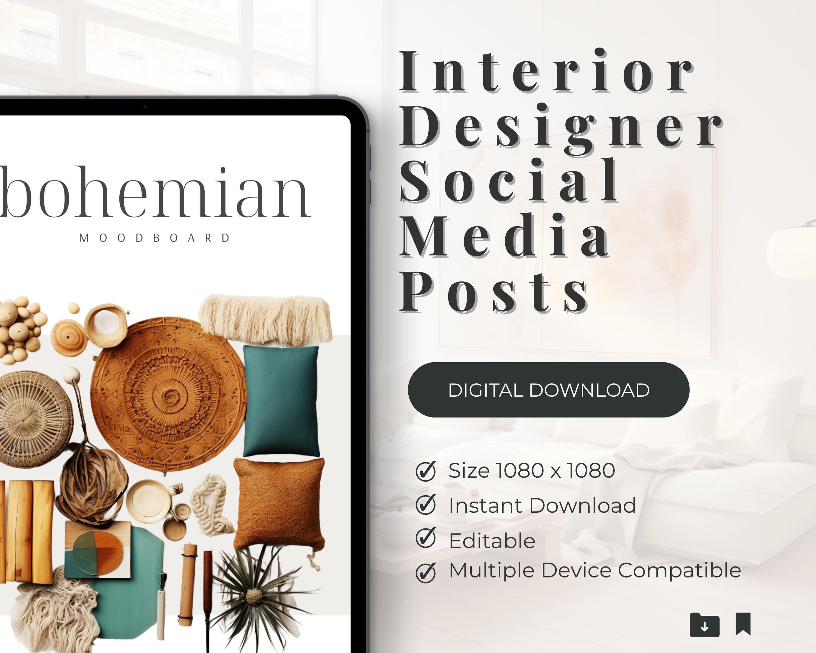 Interior Designer Instagram Templates | Home Decor Social Media Posts ...