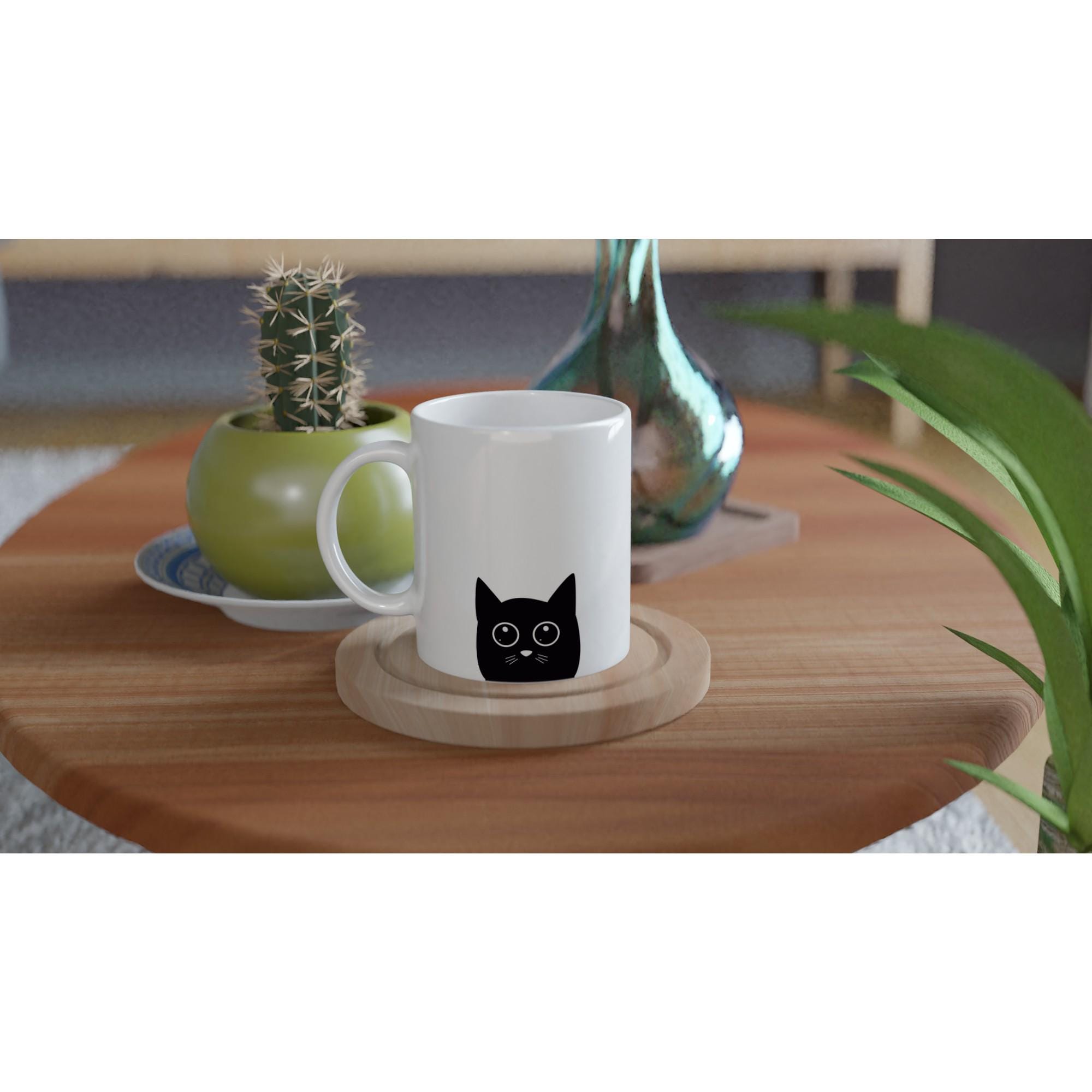 Something Different Something Different - White Cat Shaped Mok/beker