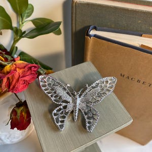 Vintage Sarah Coventry Silver Tone Madame Butterfly Pin