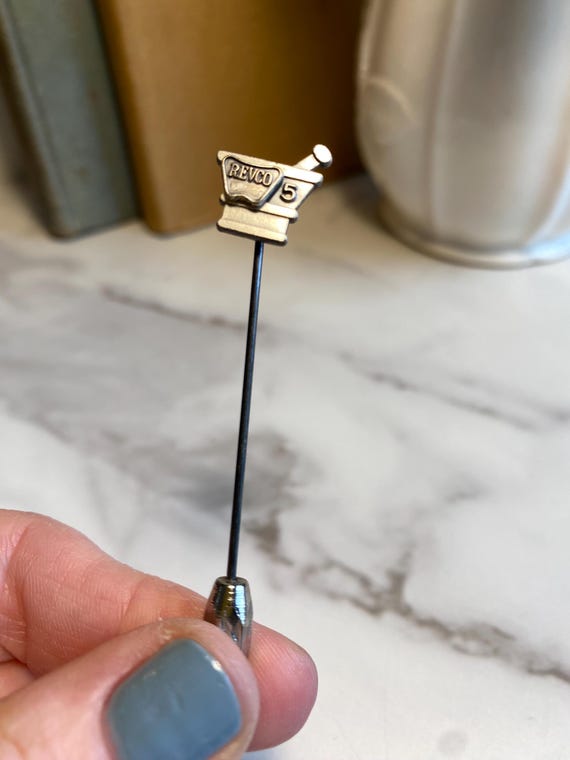 Vintage Pharmacist Mortar & Pestle Stick Pin Brooch Remco 5 Year