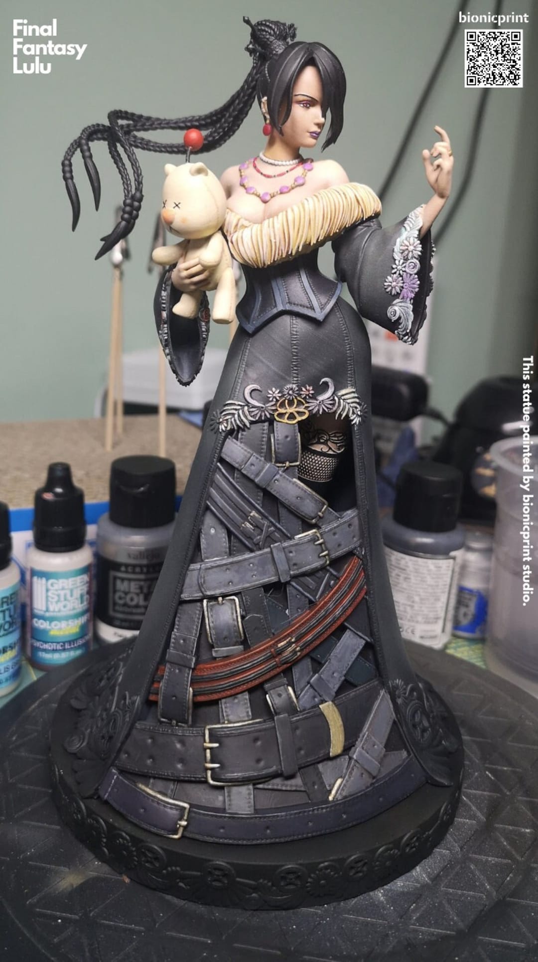 Final Fantasy X Lulu Hand Painted Collectible Figure Custom Etsy