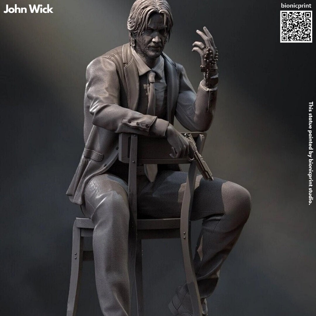 John Wick Statue Figure Hand Painted Figure 3D Figure Etsy Australia