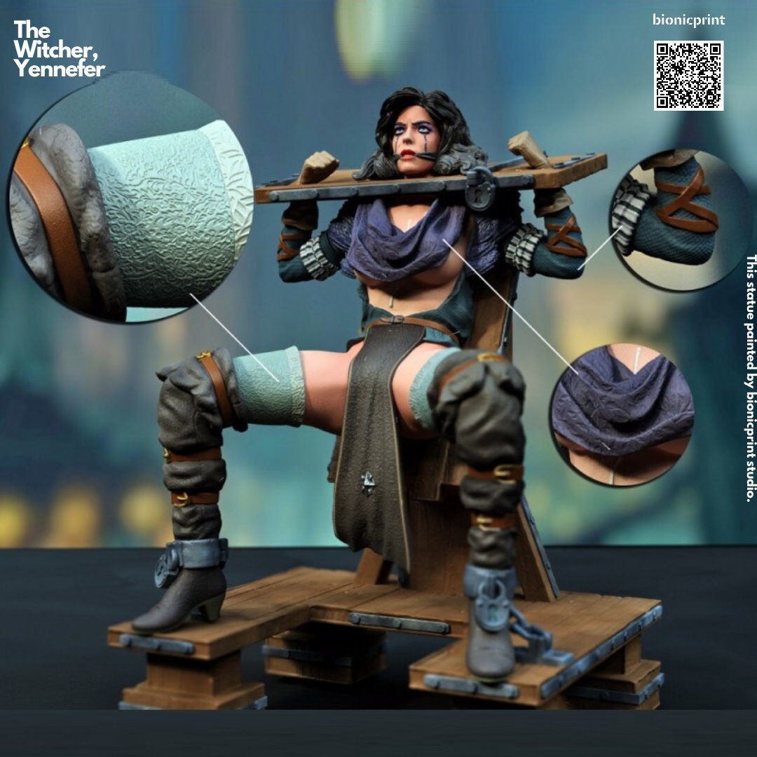 Yennefer the Witcher Statue Figure Hand Painted Figure Etsy