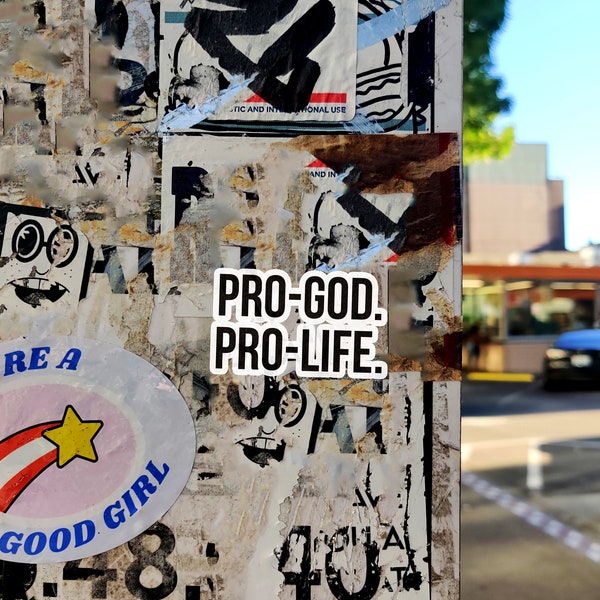 Pro Life God Sticker Vinyl Decal Bumper Sticker