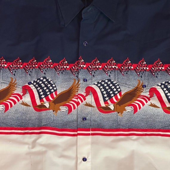 Men’s High Noon U.S. Flag Pearl Snap Button Down … - image 3