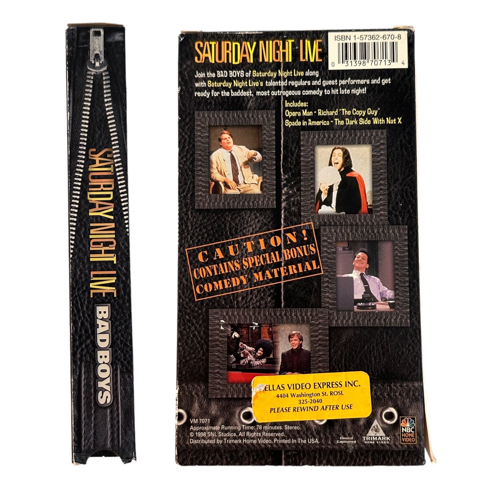 Saturday Night Live: Bad Boys VHS Tape - Etsy