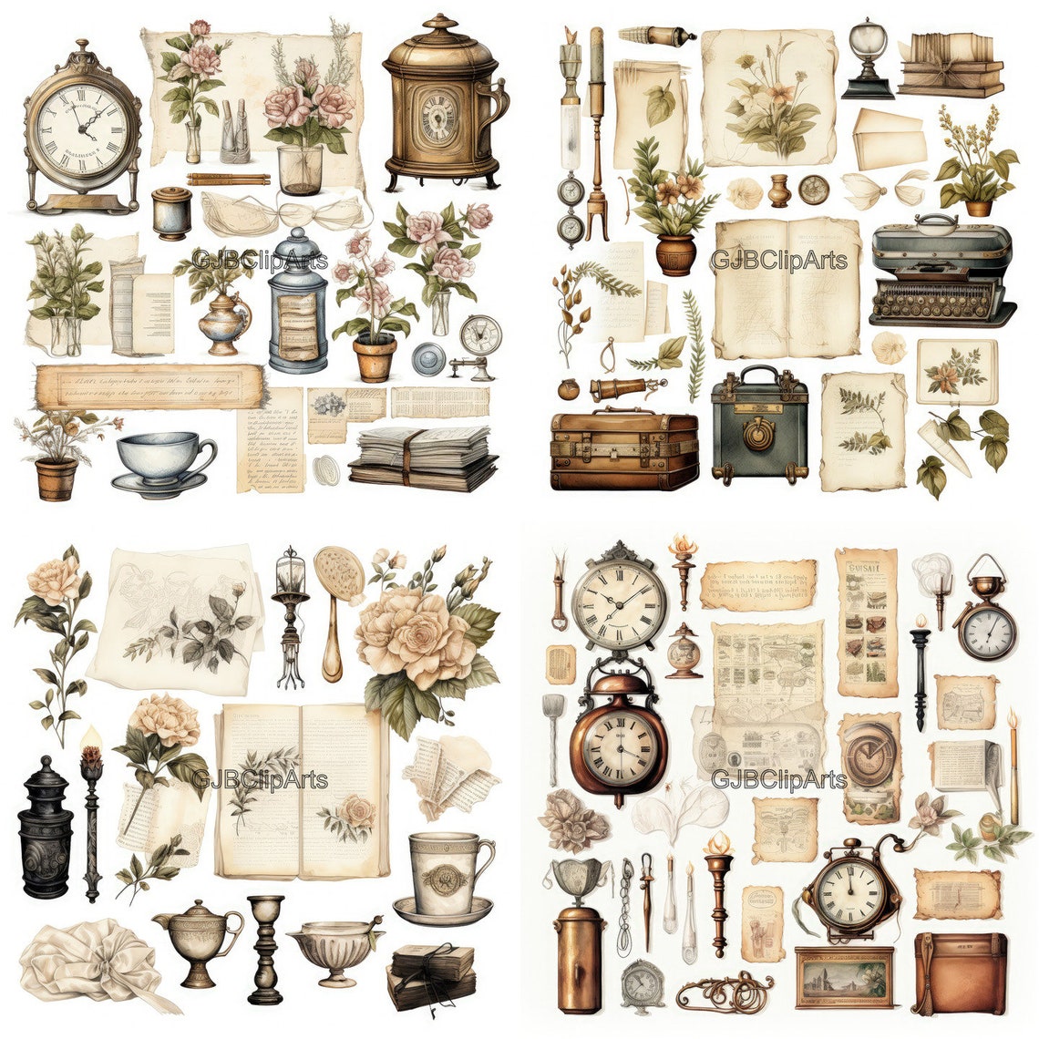 Vintage Victorian Junk Journal Kit Clipart Victorian Lady - Etsy