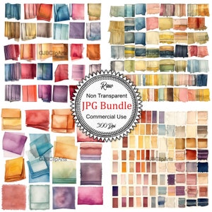 May include: A digital download of 100 watercolor textures in a variety of colors, including red, orange, yellow, green, blue, purple, and brown. The textures are in a raw, non-transparent JPG format and are 300 dpi. The textures are perfect for use in digital scrapbooking, card making, and other digital crafts.