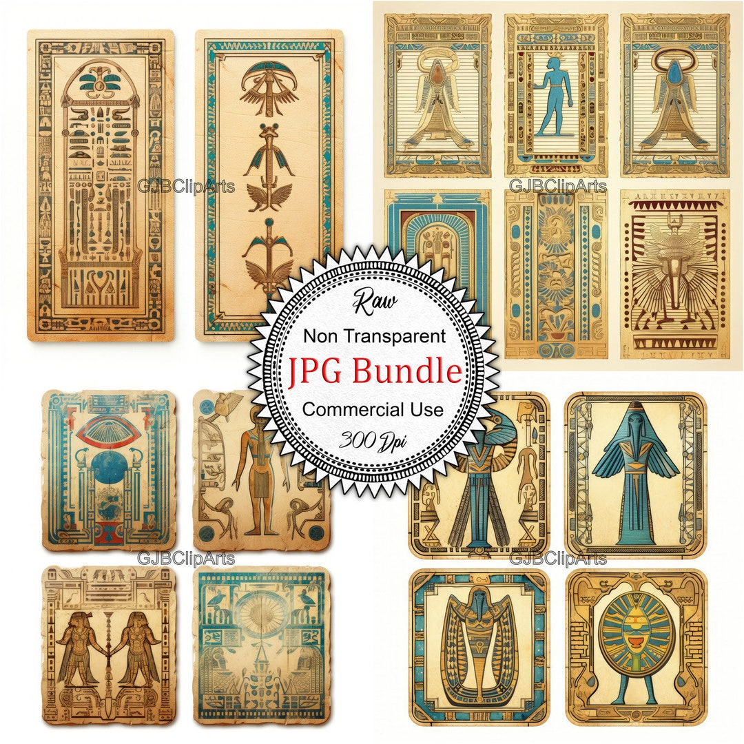 Ancient Egypt Ornamental Card Clipart Pyramid Clipart Sphinx Clipart ...
