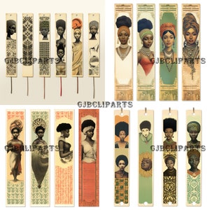African  Clipart American Ornamental Bookmark Clipart, Page of Evenly Spaced Clipart, Journaling Clipart, Scrapbook Kit, Journaling