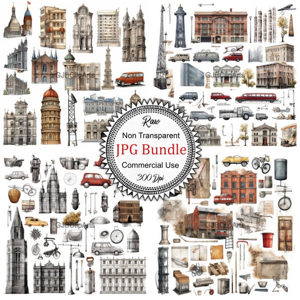 City Explorations Clipart, Building Clipart, Vehicles Clipart,  Journaling Frames, Scrapbook Pages, Journaling Pages, , Scrapbooker Tumbler