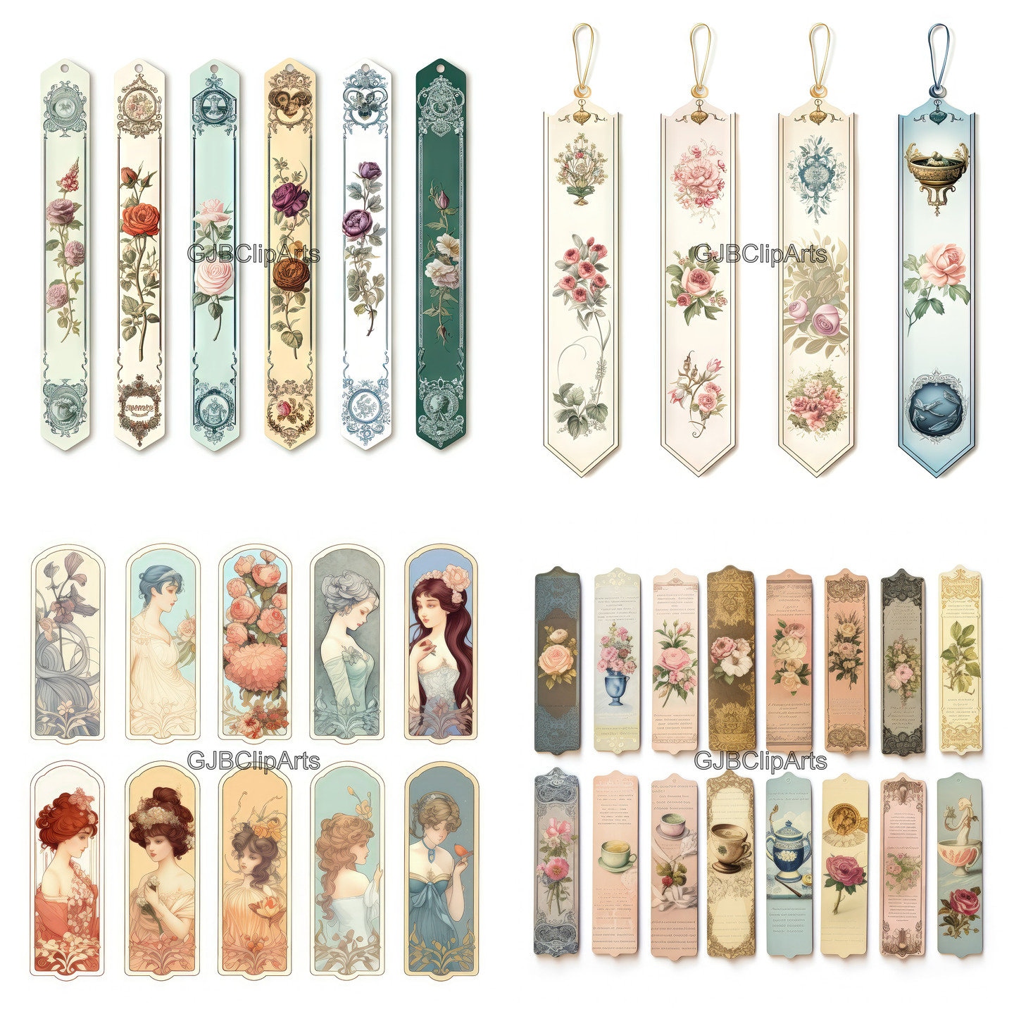 Tea Party Ornamental Bookmark Clipart, Teabag Clipart Sugar Cube ...