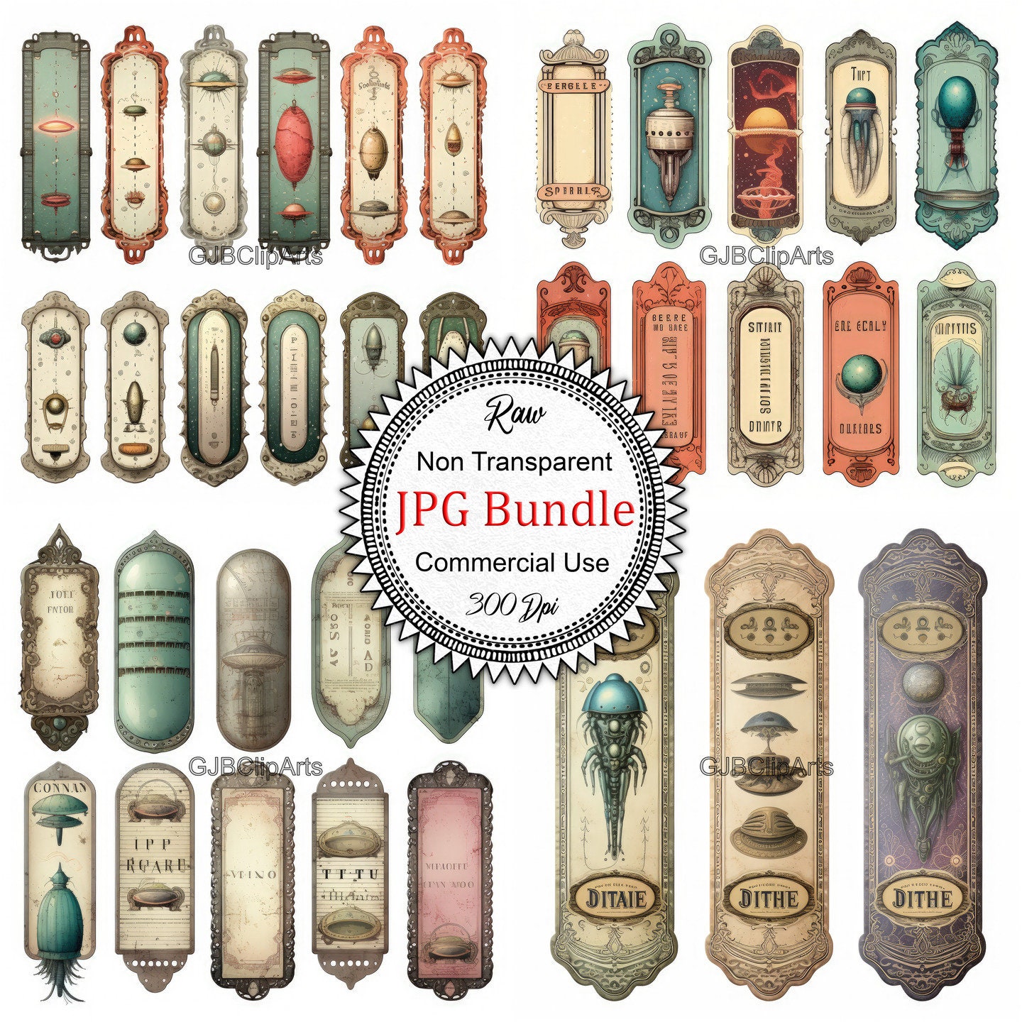 UFO Tall Ornate Labels Clipart Nebula Clipart Meteor Clipart ...