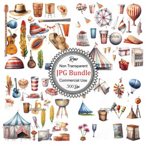 Festival Experiences Clipart, Music Festival Clipart, Celebration Clipart, Scrapbooker Tumbler, Journaling Prompt Cards