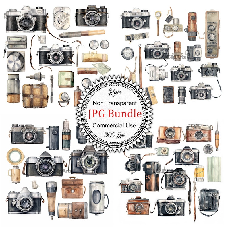 Vintage Photography Equipment Collection,classic Photographydigital ...