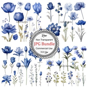 Blue Dutch Flowers Clipart, Tulip Clipart, Windmill Clipart, Journaling Bible Nkjv, Journaling Templates Digital,flower clipart,high quality
