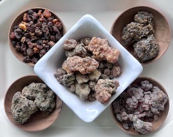 Myrrh Resin Gift Set, 5 Rare Varieties, Incense for Meditation