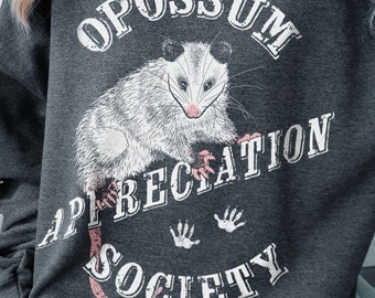 Possum Sweater | Nature Shirt Animal | Opossum Appreciation Sweatshirt Gift | Cozy Opossum Sweater for Her | Unique Possum Sweatshirt